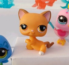 Littlest Pet Shop LPs #539 Cuddliest Orange CAT & 9 Bait Animals 