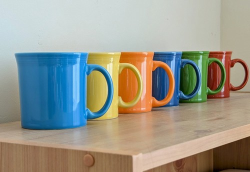 Fiesta ware coffee tea cups - tea,