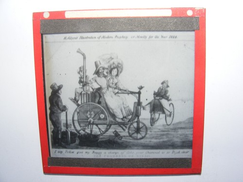 Antique magic lantern glass - antique,