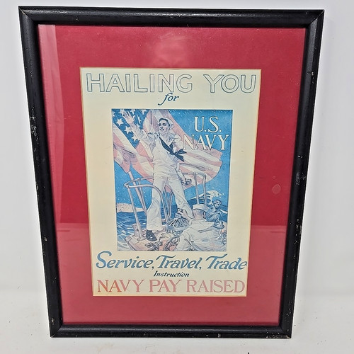Vintage print navy recruitment - vintage,