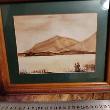 Vintage Couple/Hand Painted/Signed/ Wooden Frame/ Canva/ Wall Frame Decoration 