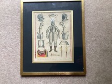 Old Print of Suit of Armour 1798 from John Maggs of Falmouth