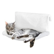 Petlicity Cat Radiator Bed Faux Fur. White.  New & Boxed