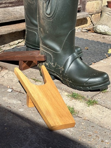 Rustic wooden boot - jack, muddy