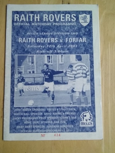 2002 raith rovers forfar - 2002/03,