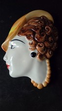 Moorland Pottery Chelsea Works Art Deco Themed Face Wall Plaque