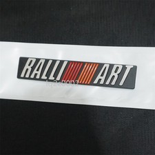 1x Small Matte Silver RALLI ART 3D New Metal Badge Sticker Emblem Decal GT Sport
