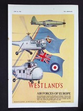 Original 1953 Advert Westland