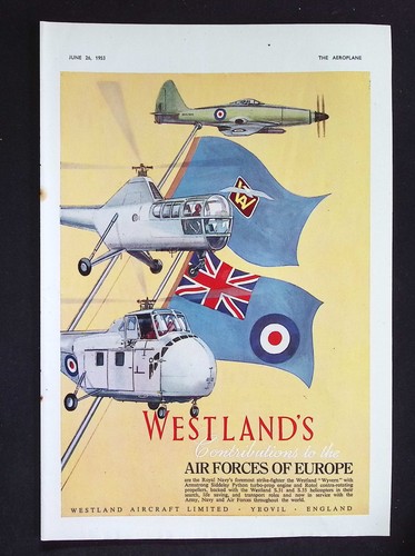 Original 1953 advert westland - 1953,