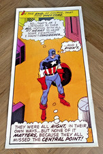 Comic Book Canvas Art Print Captain America Avengers Marvel 38" x 20"