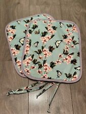 Pair of Rayburn 600 Hob Lid Covers Sage Green Grey . Loop/straps, Free P&P