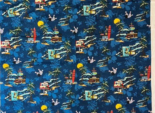 Hawaiian bowling lanes printed - hawaiian,