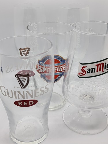 Half pint glasses - half,