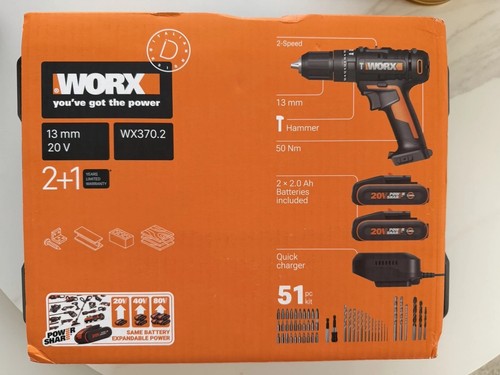 Worx wx370 20v 13mm - 13mm, cordless