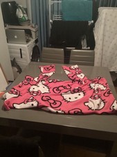 Pink Hello Kitty Soft Cosy Fleece Blanket with sleeves