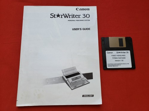 Canon starwriter user s - canon, 30