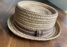 Stetson Prichard Raffia Pork Pie Straw Hat Size M