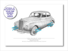 Wolseley 6/80 hand-drawn A5