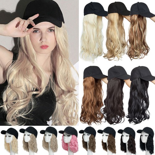 Baseball wig hat - hat, curly