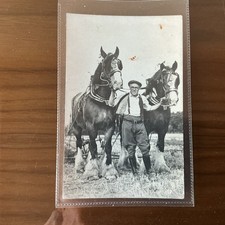 RP Rural Postcard Plough Team & Farm Worker #12269