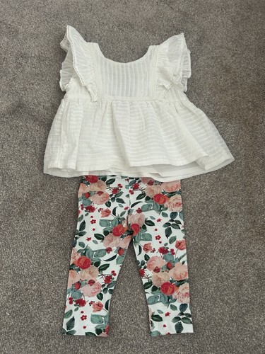 White and pink floral baby