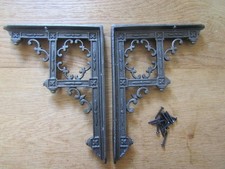 Rustic iron shelf brackets