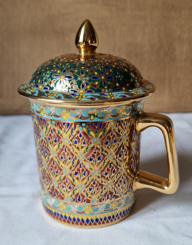 Thai benjarong hand painted - thai, hand-painted