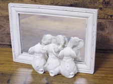 Vintage chic style vanity mirror featuring 3 elephants | Childrens, living room 