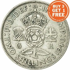 SILVER FLORIN / TWO SHILLING GEORGE VI COIN CHOICE OF YEAR 1937 TO 1951