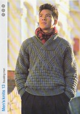 Knitting Pattern, Men's Knits. 13 Travelling Man Sweater Not Copy/Reprints