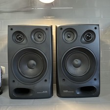 Vintage Samsung PS 8250E Bass Reflex HiFi Stereo Speakers Black 40W