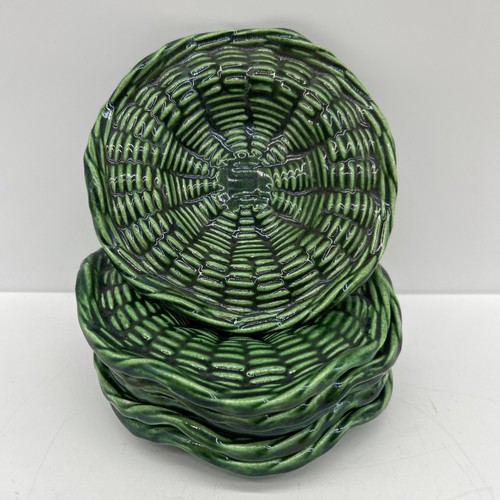 Vtg green basket weave plate - vtg,