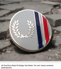 UK Fred Perry Mods Pin Badge