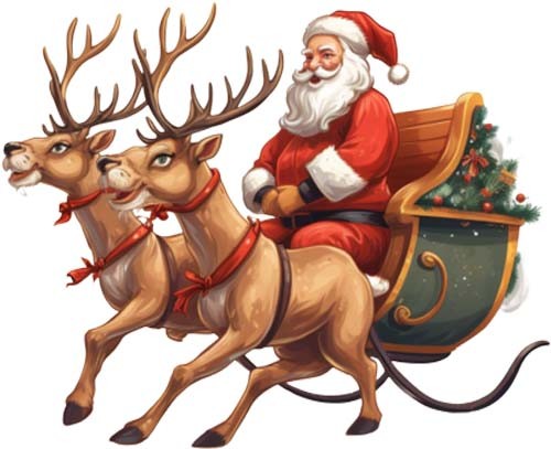 Christmas santa reindeer - christmas,