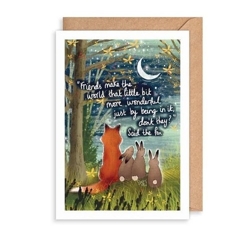 Thoughtful friends card fox - thoughtful,