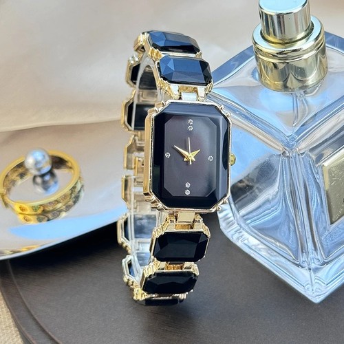 Rhinestone bracelet watch - rhinestone,