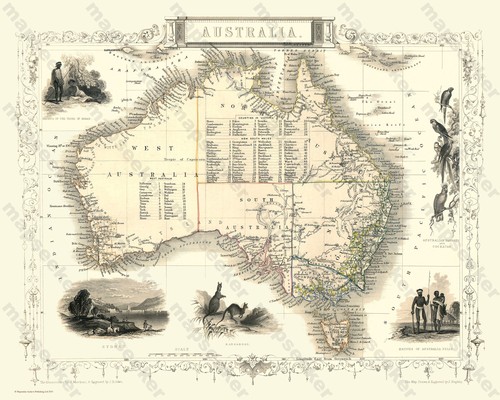 Jigsaw map australia 1851 - jigsaw, of