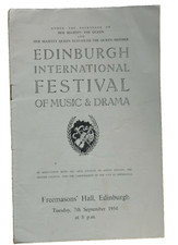 Edinburgh Festival vintage programme 1950s Irmgard Seefried Moore concert 1954