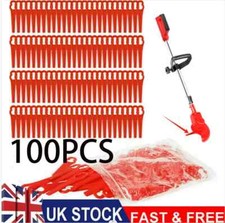 100X Plastic Blade Set Cutter For Cordless Grass Trimmer Strimmer Replacement UK