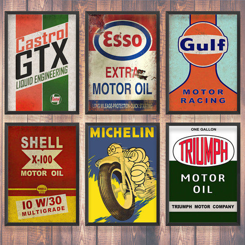 Vintage oil garage advertising - vintage,