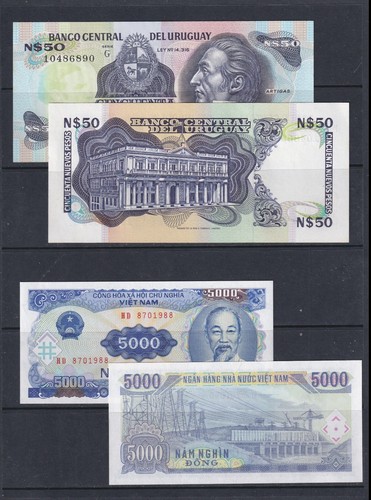 Worldwide aunc unc banknotes - 5,