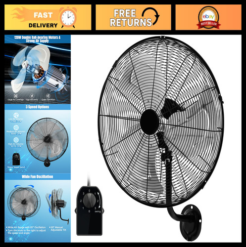 Wall fan 120w electric - 20",