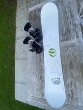 Burton Snowboard 160 White/Red without Bindings Some Chips See Photos