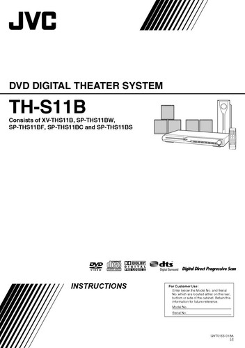 Jvc s11b ths11b system - xv-ths11b,