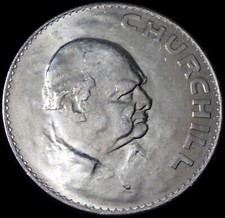 UK Crown 1965 Elizabeth II Sir Winston Churchill UNC Coin WCA MB1965