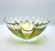 Vintage Glass Bowl Decorative Art Glass Fruit Bowl Heavy Quality