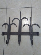 Heavy 2.525kg Coat Rack Wall Mounted 3 Hooks Heavy Duty Metal .