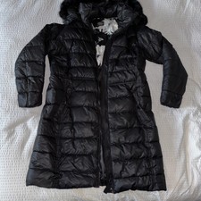 BNWOT JOULES CLOTHING BLACK PADDED SHOWERPROOF WARM COAT WITH DETACHABLE HOOD 16