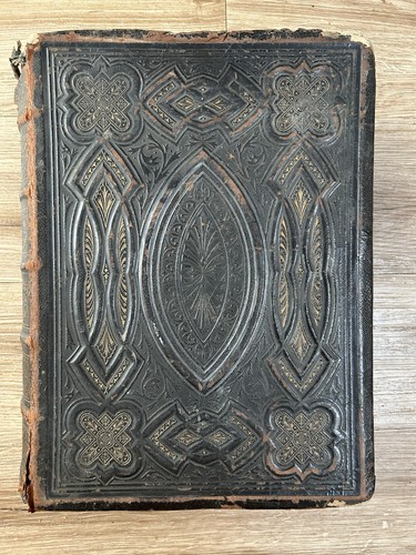 Antique 1860s family bible - antique,
