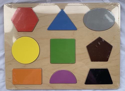 Wooden shape puzzle board - puzzle,